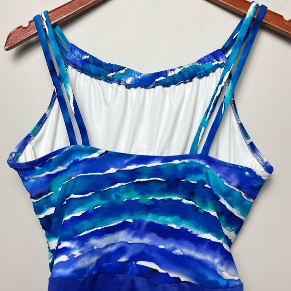 MagicSuit Blue One Piece Swimsuit Sz 16 - Picture 4 of 5